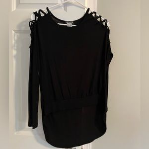 Long sleeve cut out shirt